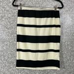 Metaphor  Black & White Striped Jersey Pencil Skirt - Size Small - Knee Length Photo 0