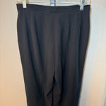 Lafayette 148 Dress Pants Black Silver‎ Stripe Wool Size 8 Petite Photo 3