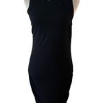 SheIn Womens Black Ribbed Sleeveless Ruched Bodycon Tank Dress Casual Beach Sz S Photo 0