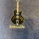 Love this life Women's Blue‎ Guitar Graphic Tee size M Photo 4
