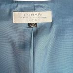 Tahari Arthur S Levine Women’s Suit Jacket Black Light Blue Pinstripes Size 12P Photo 6