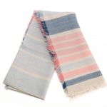 Barbour NWT Pink, blue and cream Freya wrap scarf Photo 1