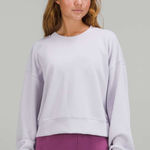 Lululemon  Perfectly Oversized Cropped Crew *Softstreme Faint Lavender Photo 0