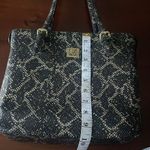 Anne Klein  shoulder bag black silver faux animal print purse size medium Photo 4