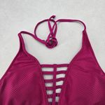 Mossimo Purple Padded Cutout Halter Tie Plunge Bikini Bralette Swim Top S Small Photo 2