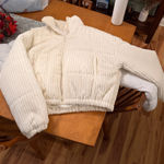 Francesca's Corduroy Cropped  Puffer Jacket Photo 0