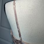 Lulus Calla Love Satin Jacquard Champagne Slip Midi Dress Women's Medium Photo 3