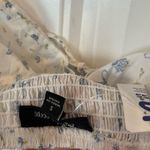 Self Esteem  White And Blue Floral And Bow Tank Crop Top Size Small Photo 6