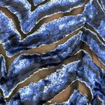 White House | Black Market ‎ Blouse Zebra Ruffle Neck Sheer Lined Top Blue Black M Photo 4