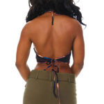 Milan Vintage Tie-Back Mineral Dye Halter Crop Top Photo 2