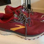 Brooks  Men's Burgundy and Gold Athletic Shoes Photo 0