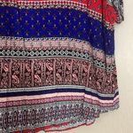 Lucy & Laurel 🟢  boho multi color blue red print 3x plus top Photo 1