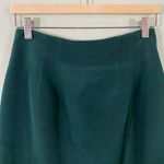 Vtg Anya For Neiman Marcus Emerald Green 100% Silk Lace Trim Pencil Skirt Size 6 Photo 5