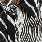 Allison Daley  Black and White Zebra Patterned Textured Blouse Sheer Size 20W Photo 3