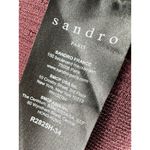 Sandro  Paris Montaigne Metallic Bead Fit & Flare Dress Sz 38 (US 6) Maroon GUC! Photo 5