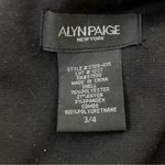 Alyn Paige  Bodycon Mini Dress Faux Leather Panel Sleeveless Black 3/4 Photo 3