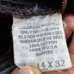 Wrangler  vintage Straight Leg Jeans - Black Sz 14 US made Photo 2