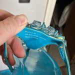 Franco Sarto Plaza Blue Turquoise Sandals Flip Flops Beaded Heel Size 8 1/2 Photo 5