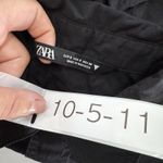 ZARA ‎ Shirt Womens Small Black Oversized Boxy Utility Workwear Pockets Photo 2