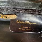 Salvatore Ferragamo Vintage Elegant Gray Leather Shoulder Bag with gold hardware Photo 5