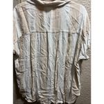 American Eagle Striped Button Up Short Sleeve Top Woman’s Size Large Photo 6
