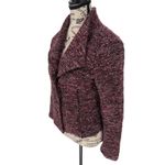 Cartonnier Anthropologie Knit Moto Blazer Pink Black Marled Size Small EUC Photo 2