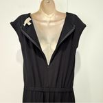 Michael Kors  Svelte Jumpsuit Medium Black Drawstring Cap Sleeve Classic Chic Photo 5