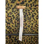 Free People  Women's Large Animal Print Tie Front Button Down Shirt‎ Top Photo 6