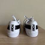 Pony Women's 8 White Black Faux Leather Low Top Lace Photo 2