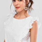 Zaful Broderie Ruffles Blouse Photo 0