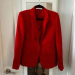 Givenchy 65  Red One Button Blazer Wrist Zippers Size 42 Color Red Photo 1