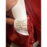 Saks 5th Avenue VTG Saks x Siena Red Leather Bomber Jacket Women's Sz. S Photo 9