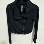 BodyRock Sport Gaga Black Crop Moto Studs and Chains Athletic Jacket Size XS Photo 2