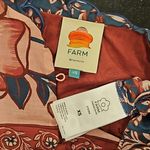 Farm Rio 💕💕 Teal Ainika Charm Long Sleeve Blouse Tropical Floral Print XS NWOT Photo 15