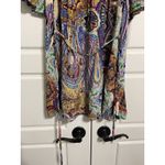 Umgee Paisley Print Dress Off Shoulder Short Sleeve Bohemian Style Small Photo 7