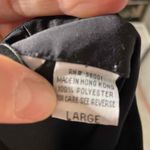 Apparenza Womens Black Button‎ Satin Trim Large Blouse Photo 4