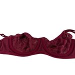 Victoria's Secret Vintage Victoria Secret Bra Mesh Velvet Deep Red Womens 34B Photo 2