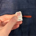 Vintage Denim Chambray Knit Linen Blazer Jacket Size 8 Y2K Coastal Cowgirl Blue Photo 7