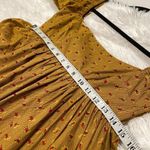 Eddy Jocelyn Puff Sleeve Fringe Dress in Honeycomb Rose Floral Medium NWT Gold Photo 4