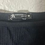 ZARA Square Neck Crop Top In Black Photo 2