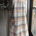 Vintage Komar Leisurely Living sleeveless plaid zip shift dress, size small Blue Photo 0
