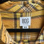 BDG Urban Outfitters Mustard Yellow Plaid oversized button up shirt medium Photo 3