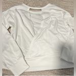 Nike Women's Yoga Wrap Sweatshirt in White Photo 6