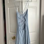 Elegant Light Blue Slip Dress Photo 1