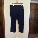 Ralph Lauren Lauren Womens Navy Blue Straight Leg Pants Size 14 Cotton Blend Photo 7