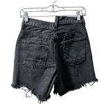 AGOLDE Criss Cross High Rise Black Denim Cut Off Shorts Size 24 Casual ButtonFly Photo 4