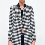 ZARA blazer NWOT~black & white~HOUNDSTOOTH FROCK COAT Photo 0