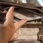 Michael Kors Brown Python Snakeskin & Gold Chain Crossbody Shoulder Bag Photo 9