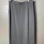 Eileen Fisher Womens  Ponte Knit Stretch Pencil Straight Skirt Elastic Gray Small Photo 0