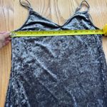 Kendall + Kylie NWT PacSun  Crushed Velvet Slip Dress Size Large Gray Y2K Photo 4